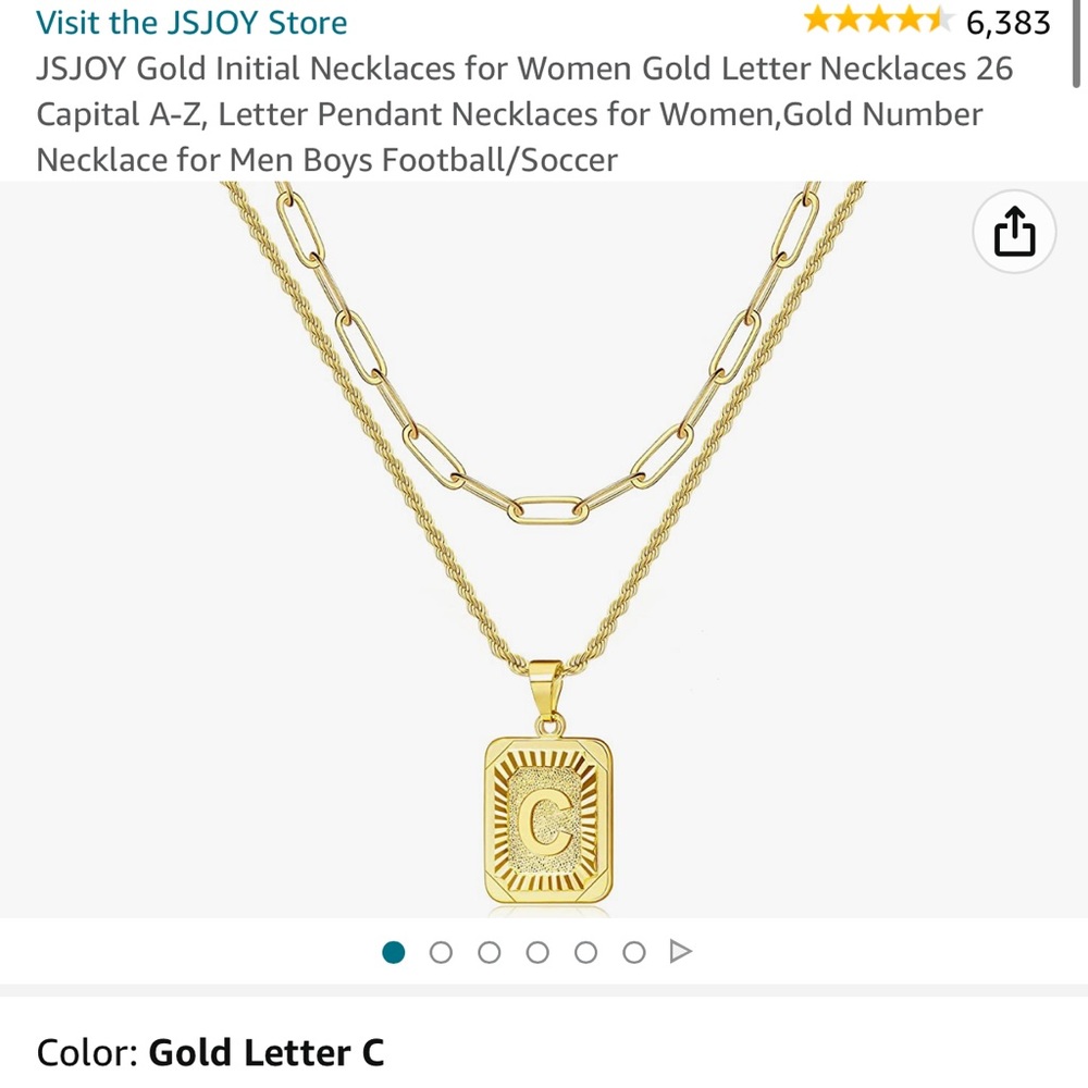 ‘C’ Initial Necklace